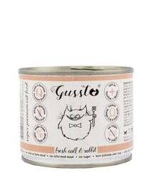 GUSSTO Cat Fresh Calf & Rabbit čerstvá jahňacina s králikom 200 g